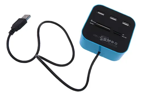 HUB UNITEC 2.0 + CARD READER, vista 3